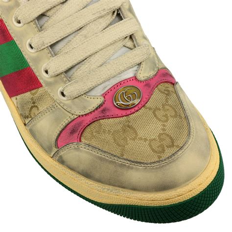 pink and brown gucci sneakers|brown Gucci sneakers men.